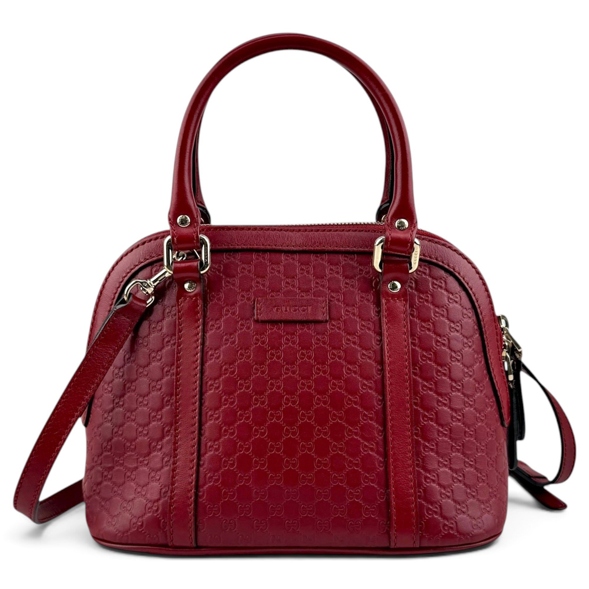 Dôme leather crossbody bag