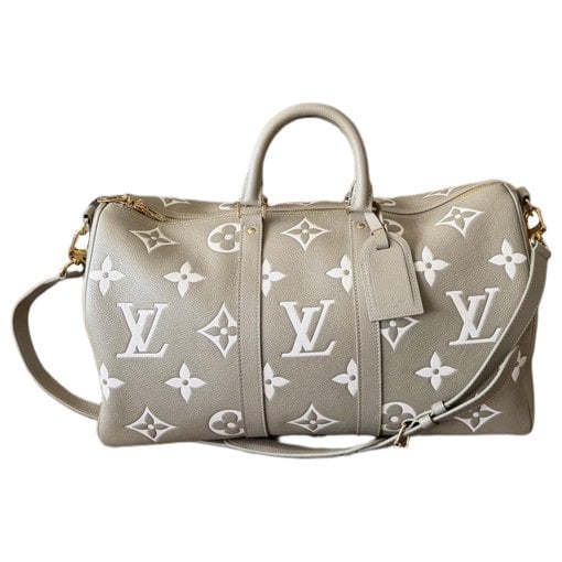 Louis Vuitton Keepall leather travel bag