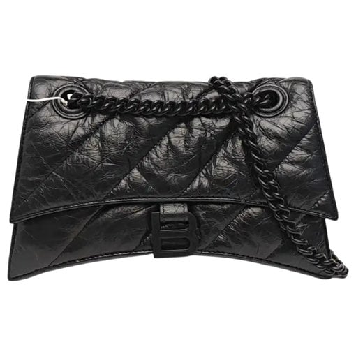 Crush leather handbag