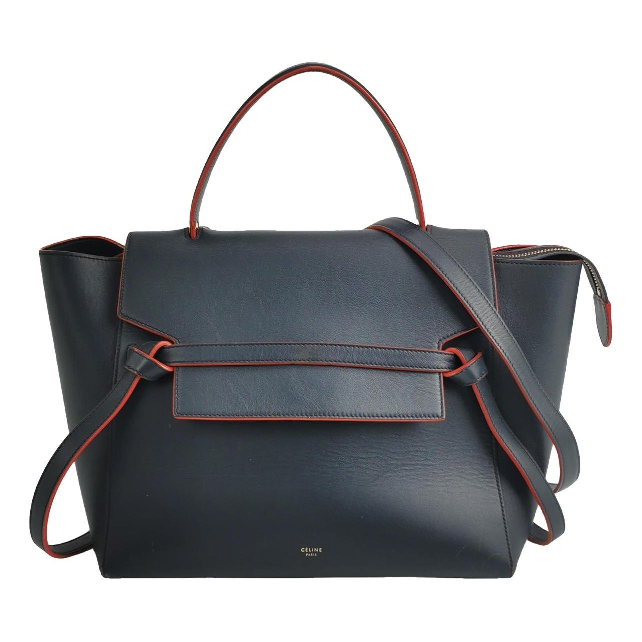 Belt leather handbag