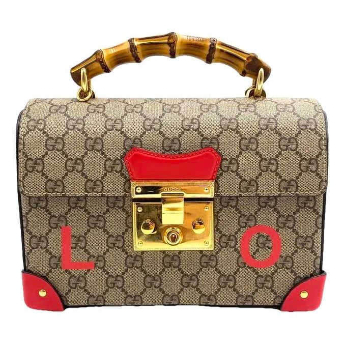 Padlock vinyl handbag