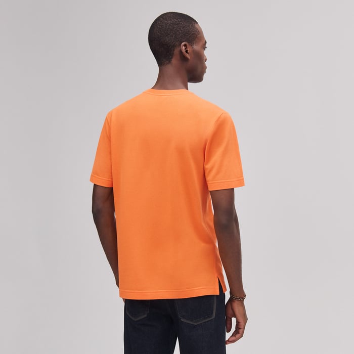 Orange Hermès "H" Embroidered T-shirt