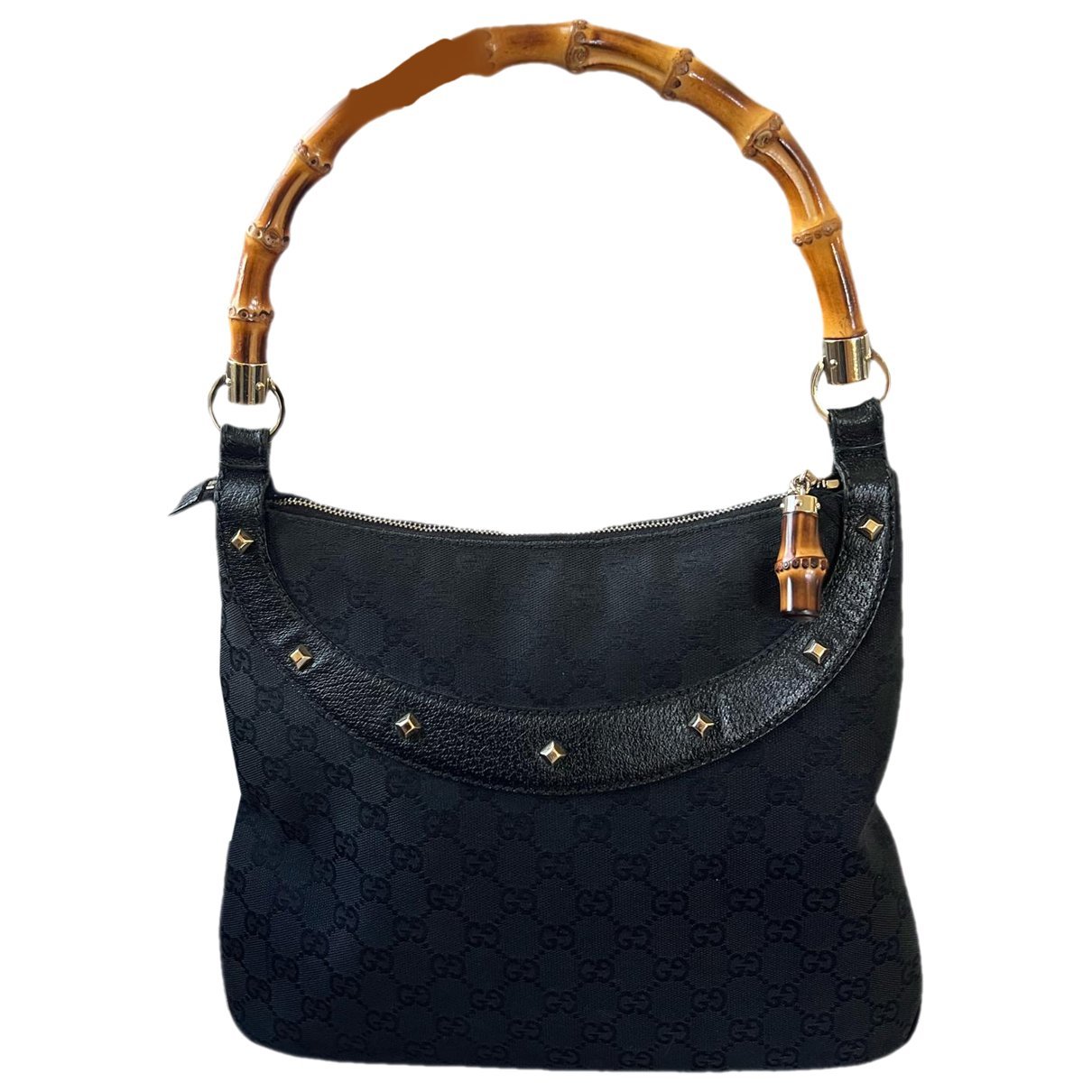 Bamboo Zip Top Handle cloth handbag