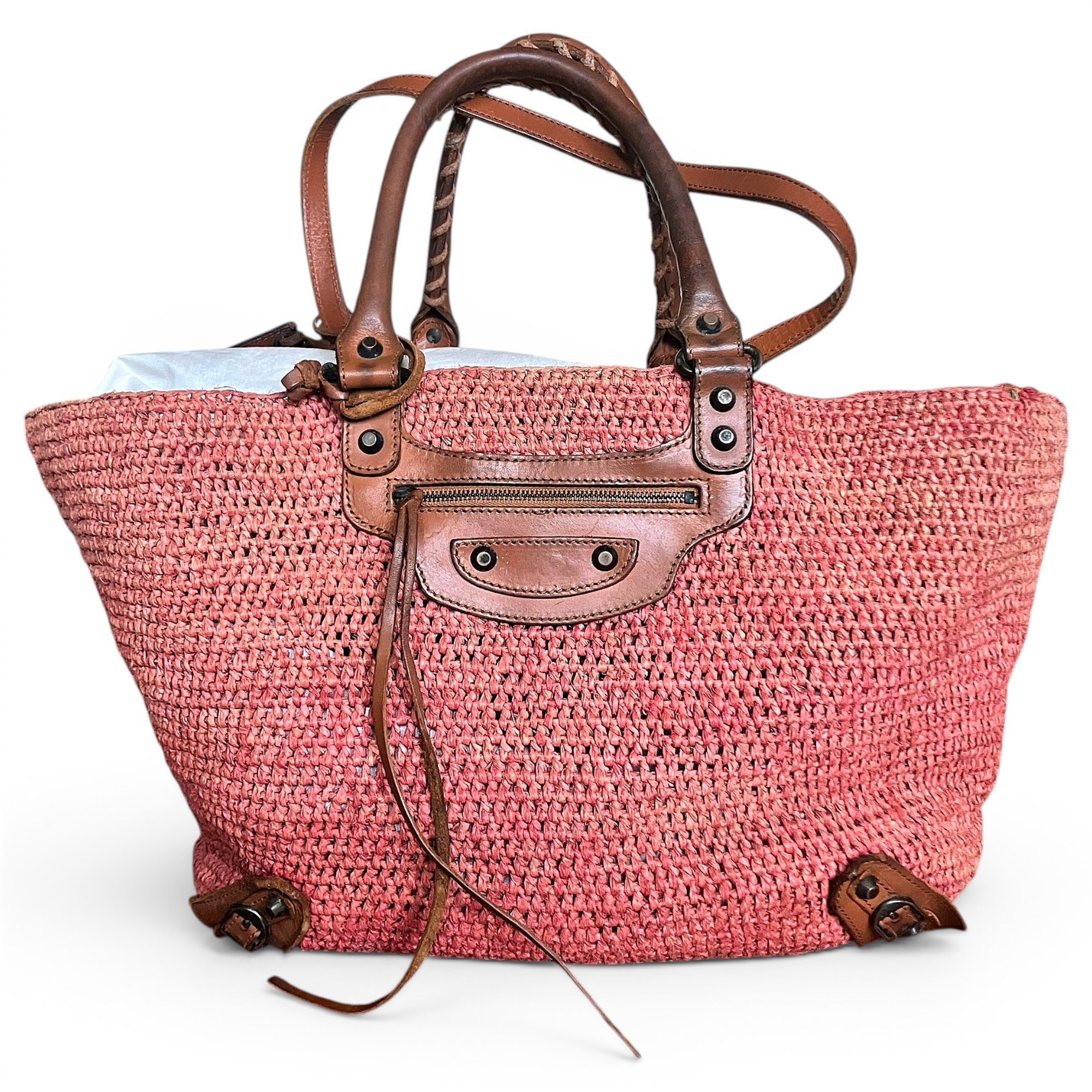 Panier leather handbag