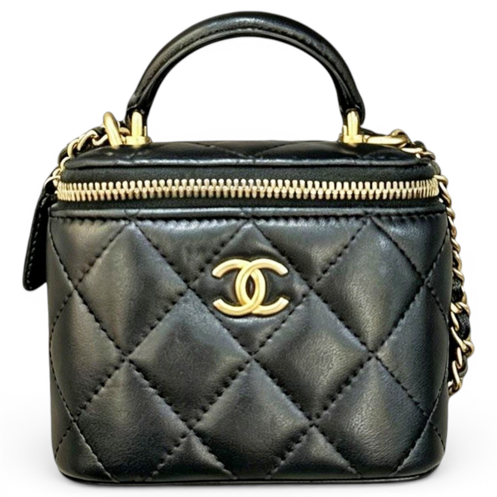 Trendy CC Vanity leather handbag