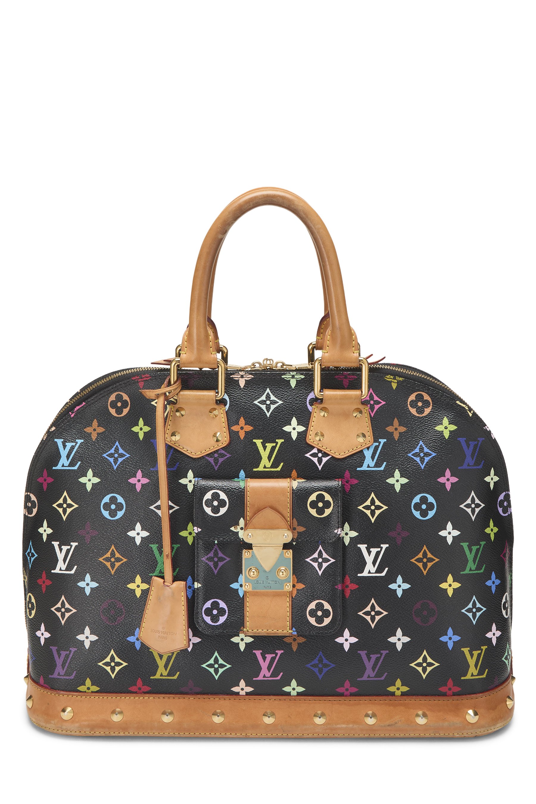 Louis Vuitton Takashi Murakami x Louis Vuitton Black Monogram Multicolore Alma GM NM