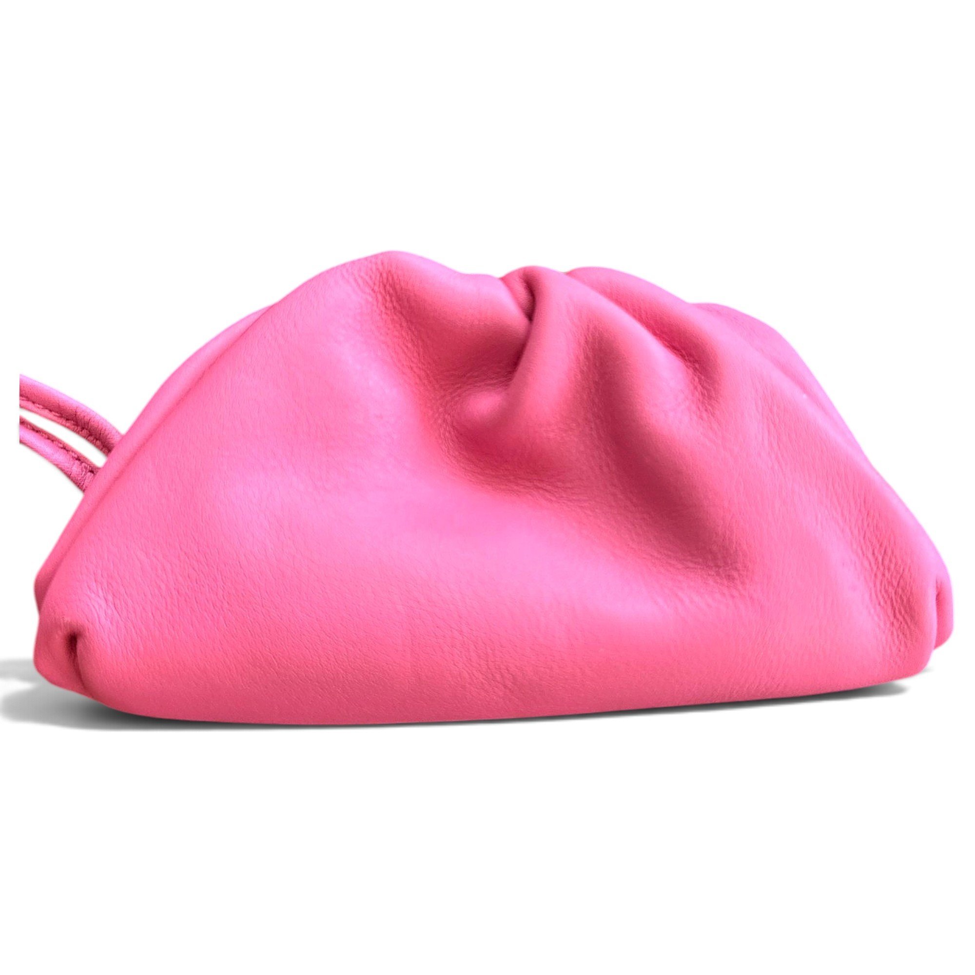 Pouch leather clutch bag