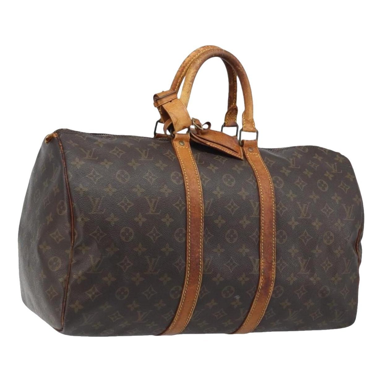Keepall leather travel bag