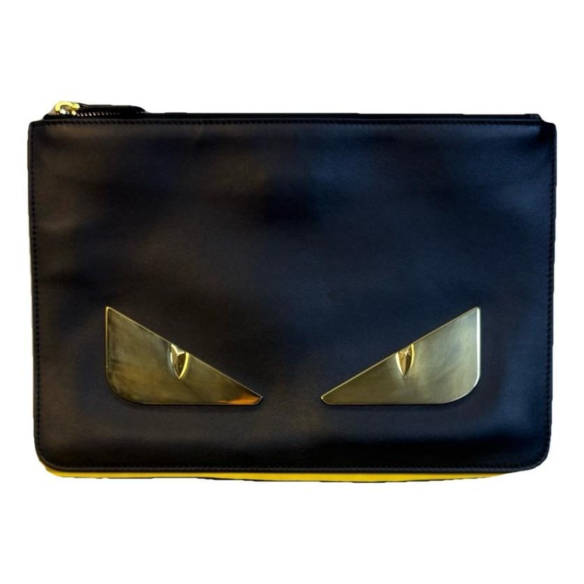 Leather clutch bag