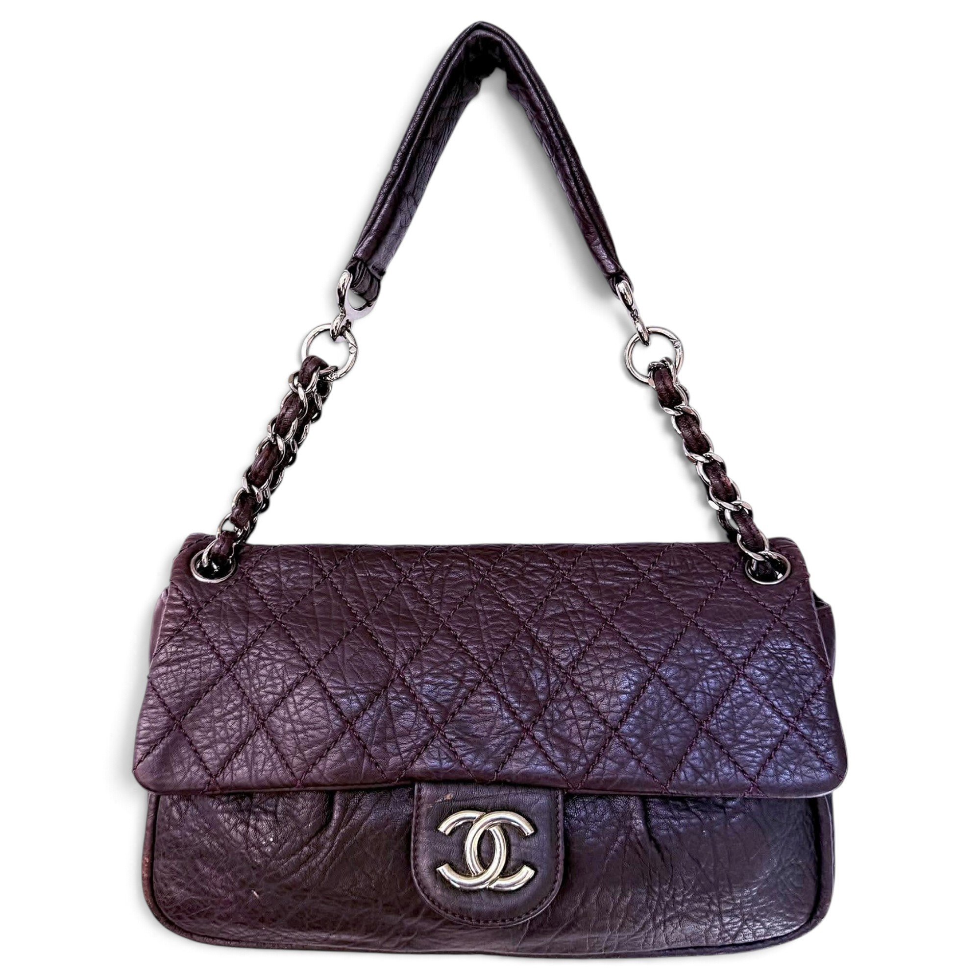 Trendy CC Quilted leather handbag