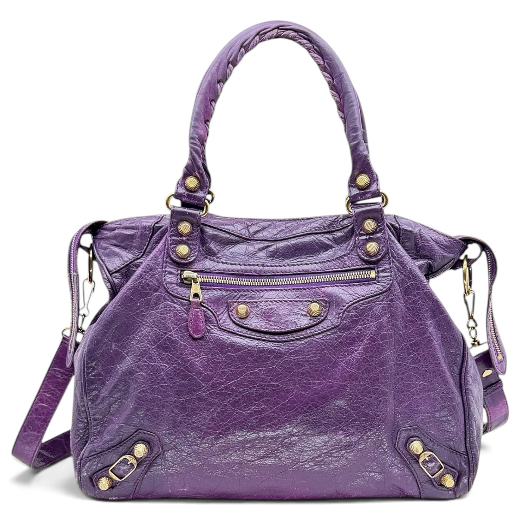 City leather handbag