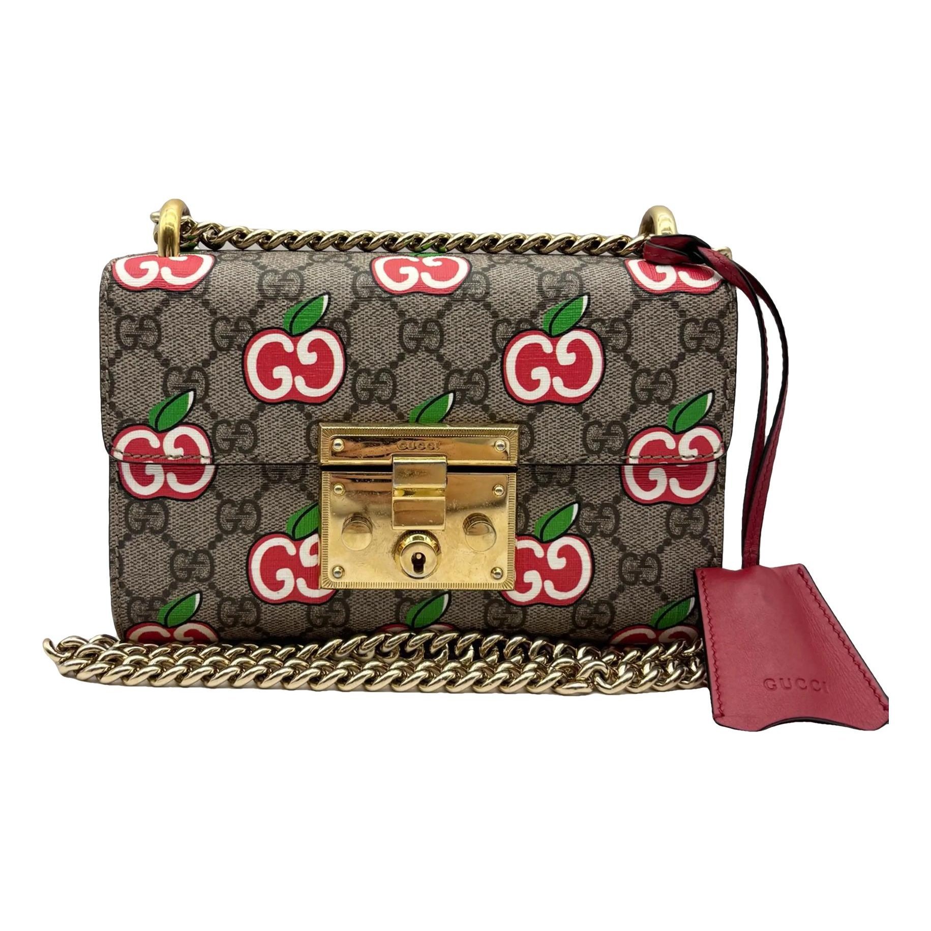 Padlock leather handbag