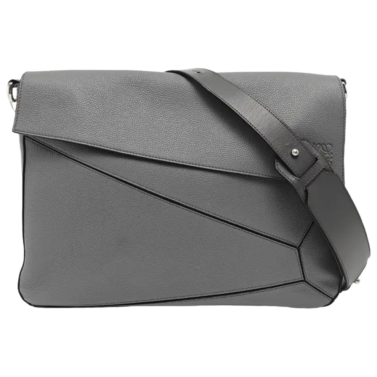 Puzzle leather crossbody bag