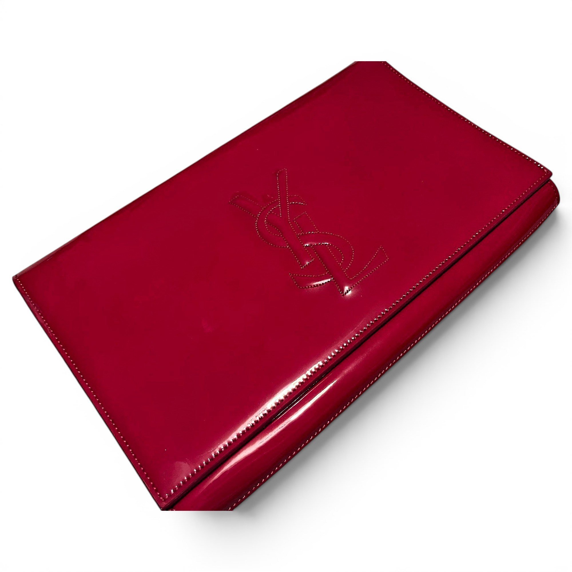 Leather clutch bag