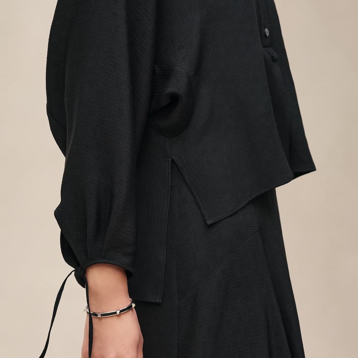 Noir Silk Blouse