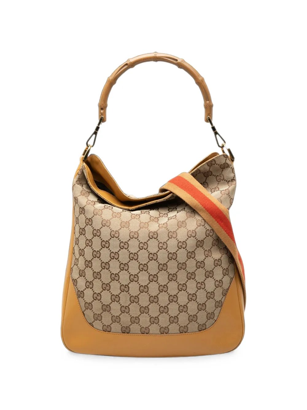 2000-2015 GG Canvas Bamboo Web satchel