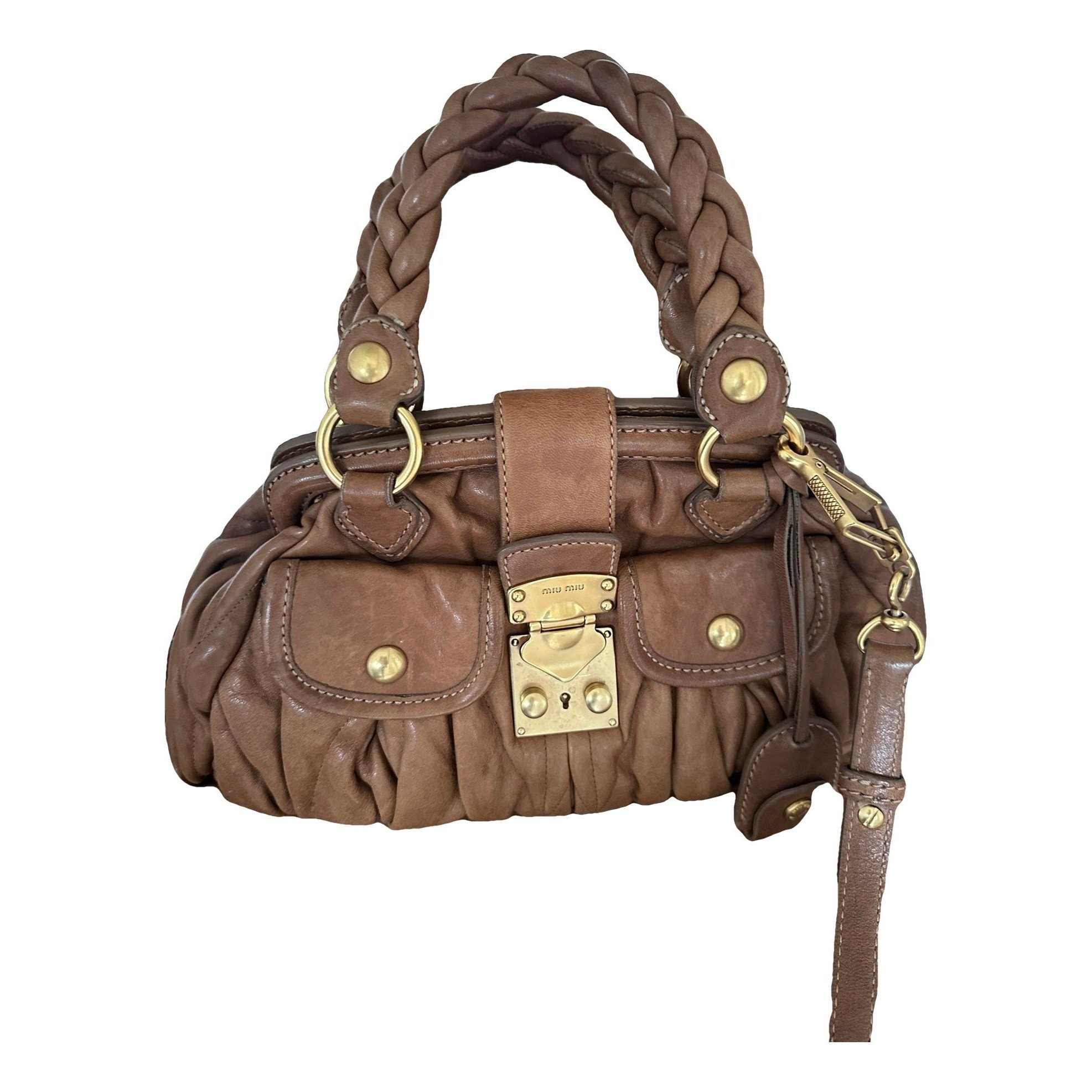 Matelassé leather handbag