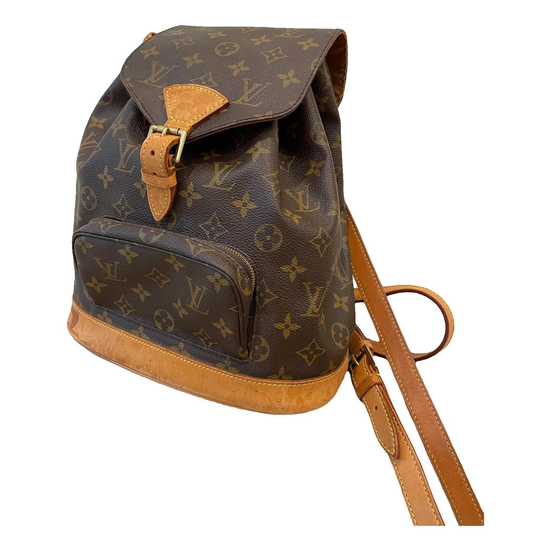 Montsouris Vintage leather backpack