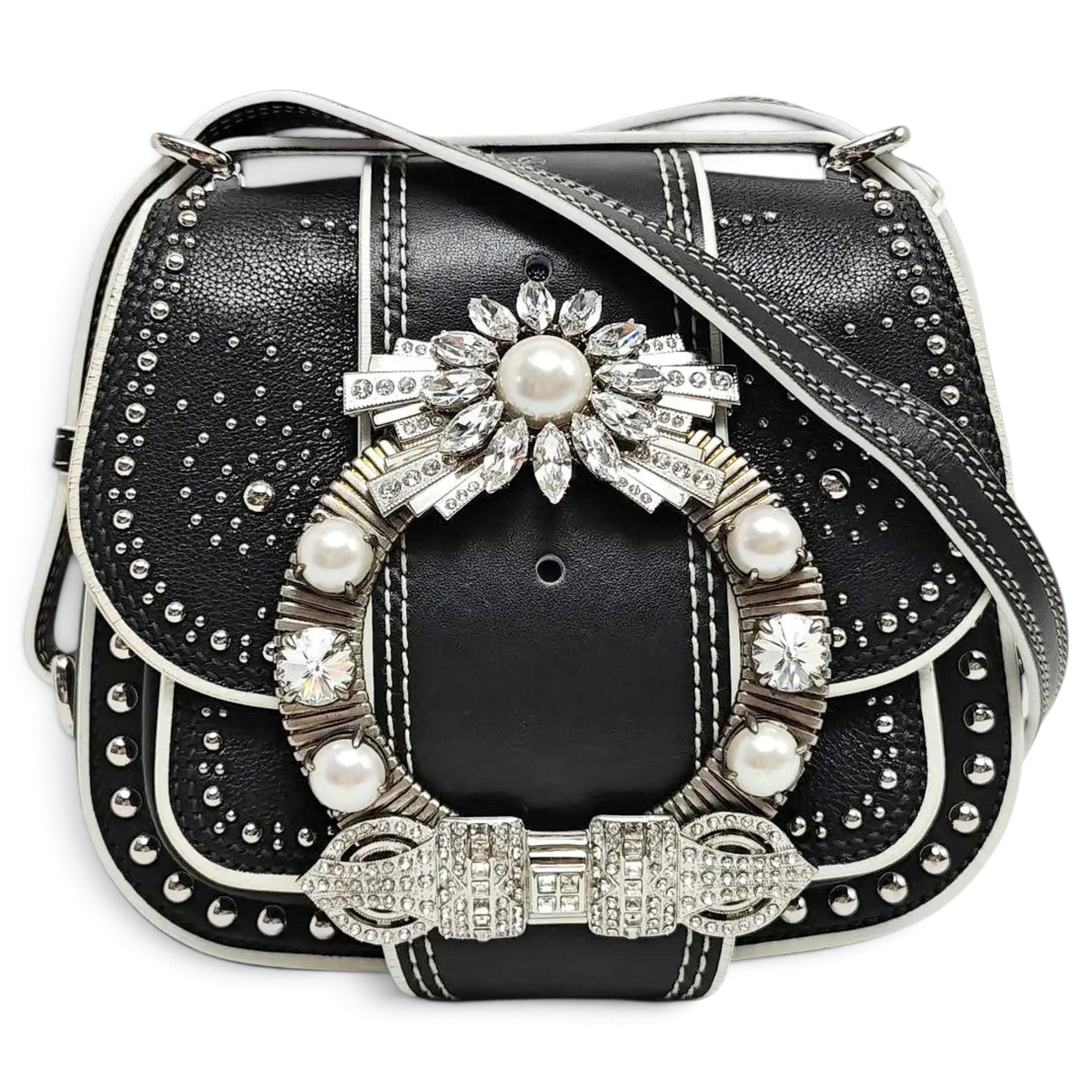 Miu Lady leather handbag