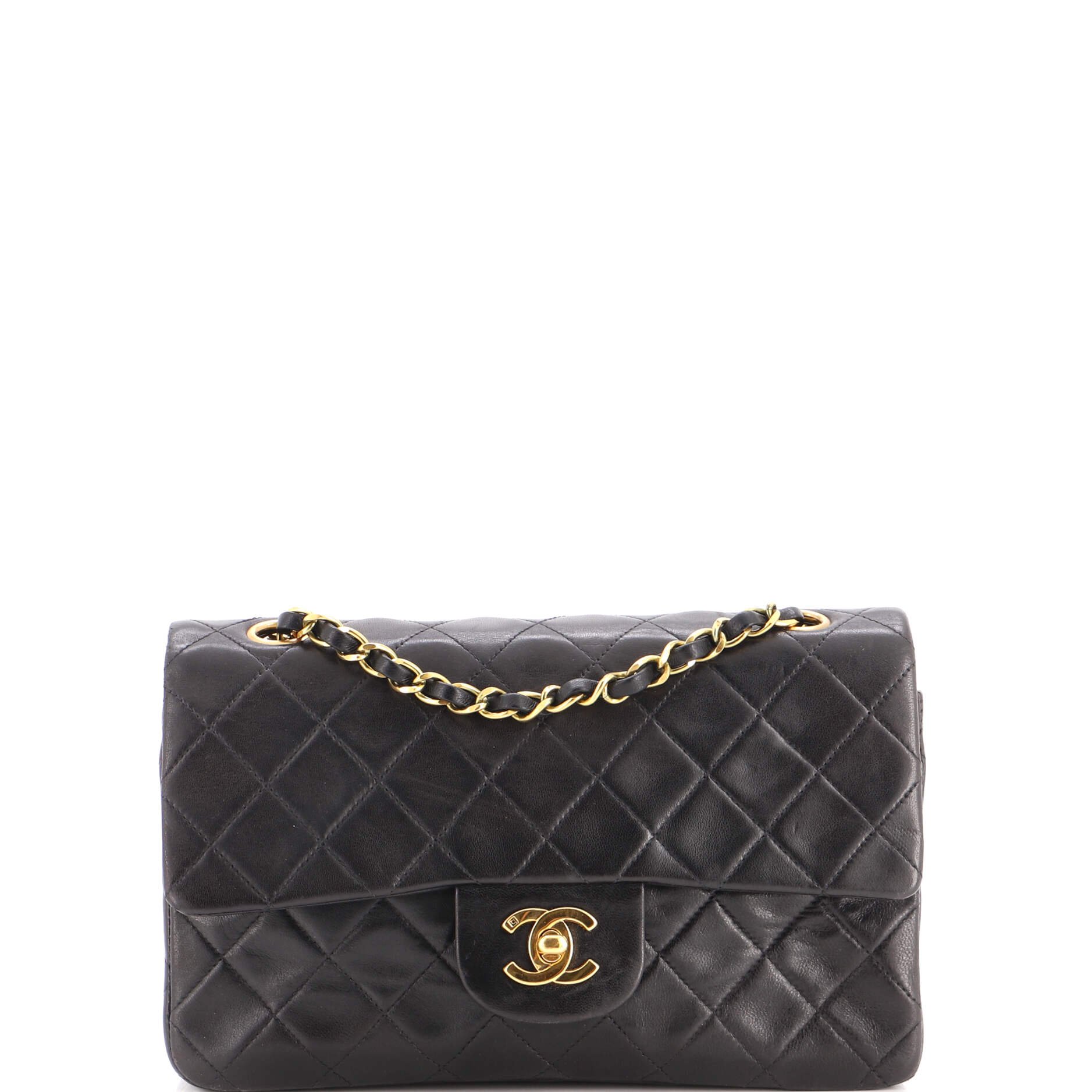 Vintage Classic Double Flap Bag Quilted Lambskin Small