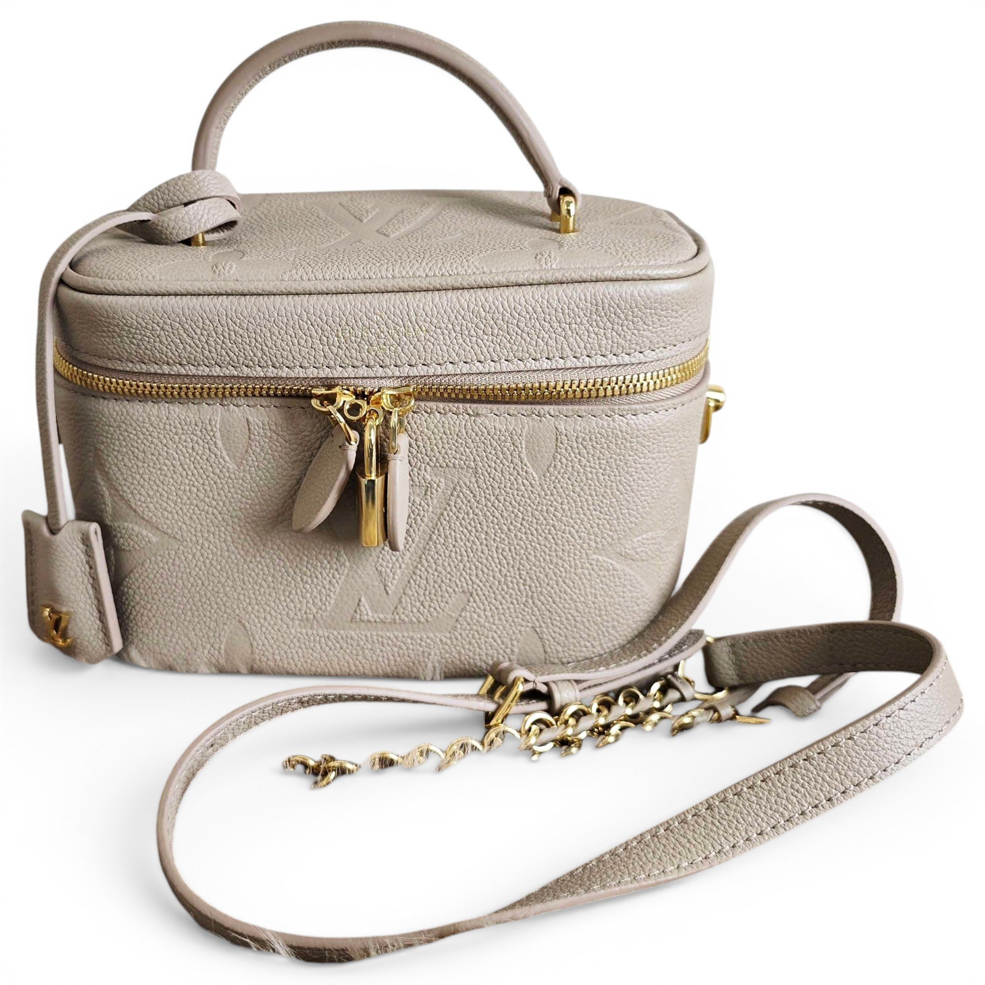 Vanity leather handbag