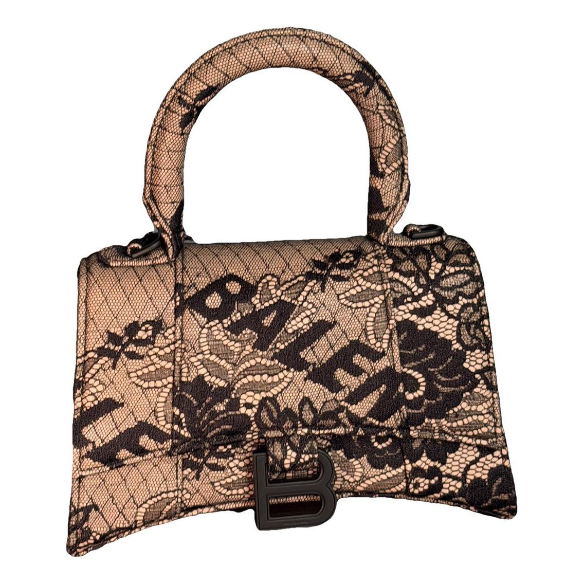 Hourglass leather handbag