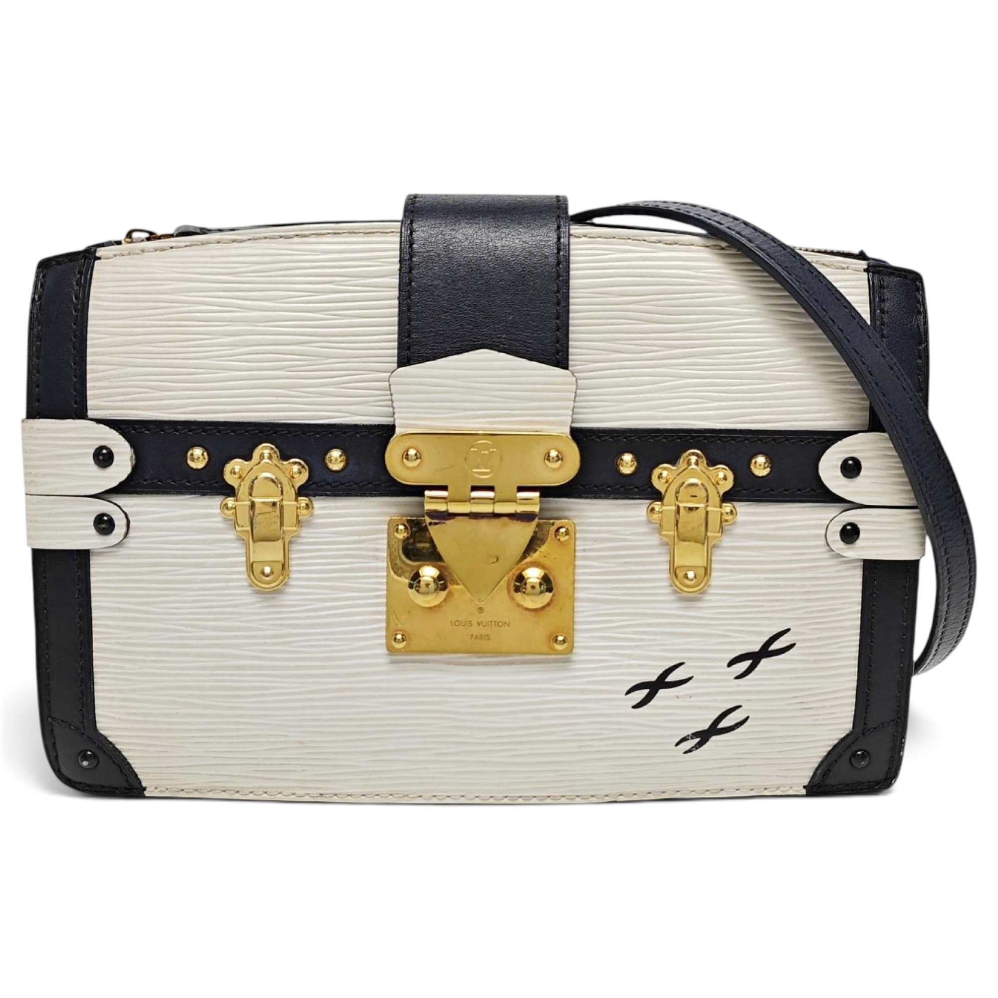 Petite Malle leather handbag