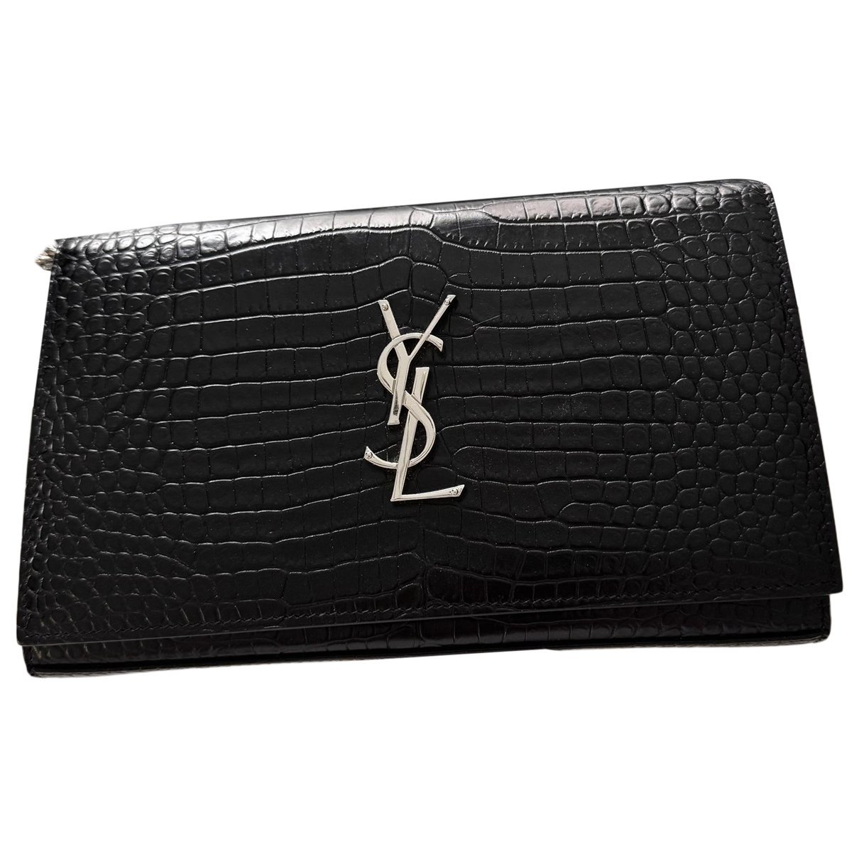 Leather clutch bag