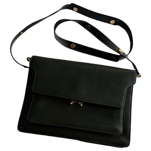 Trunk leather crossbody bag