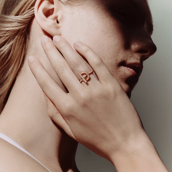 Sans Coloris Echappee Hermes Ring, Small Model