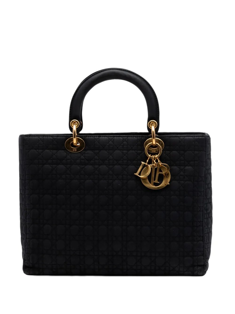2002 Large Nylon Microcannage Lady Dior satchel