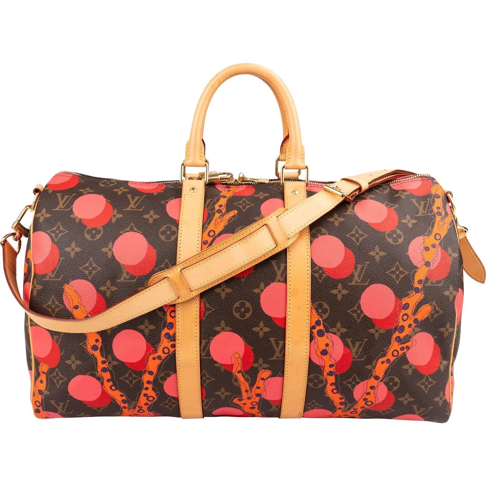 Keepall leather travel bag