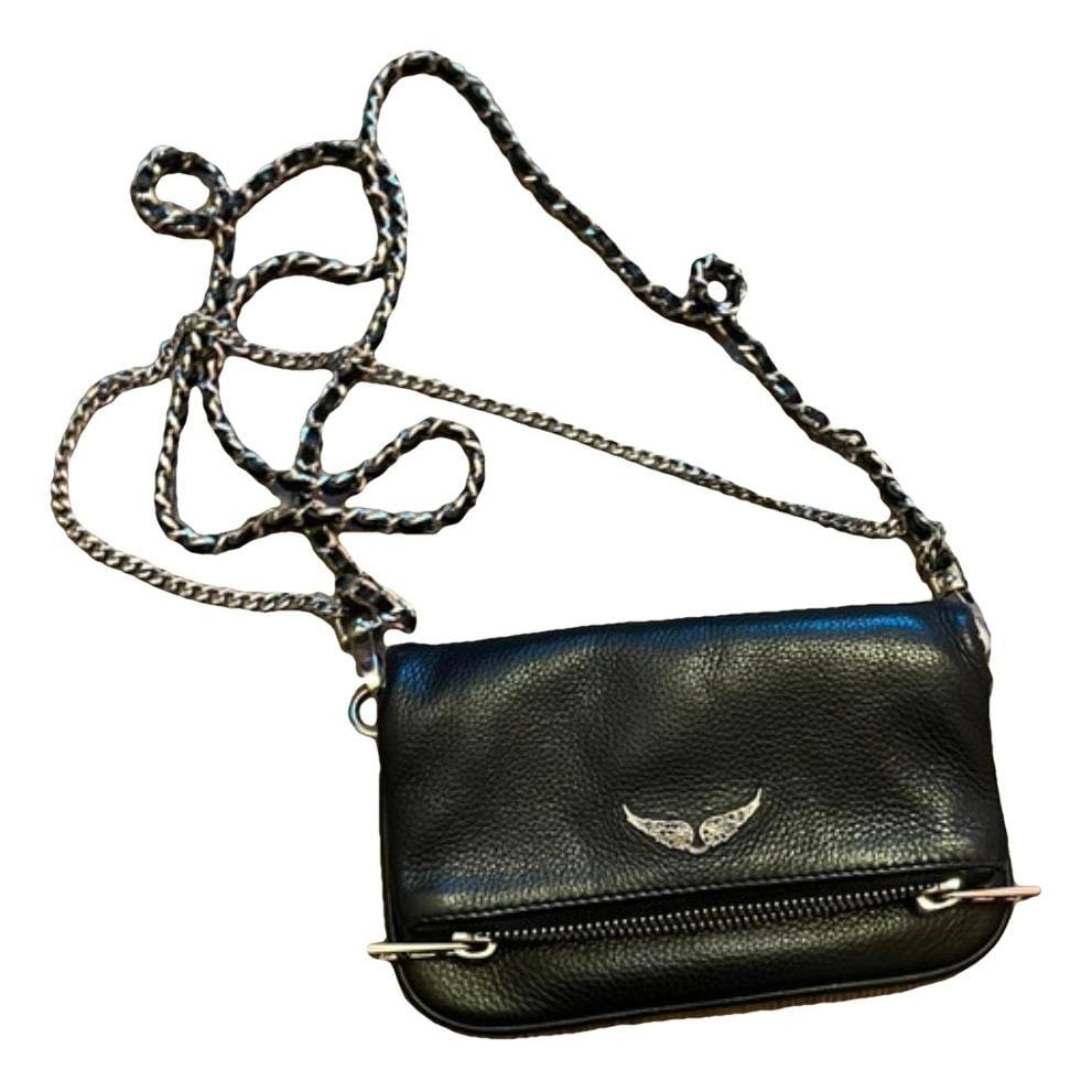 Rock leather clutch bag