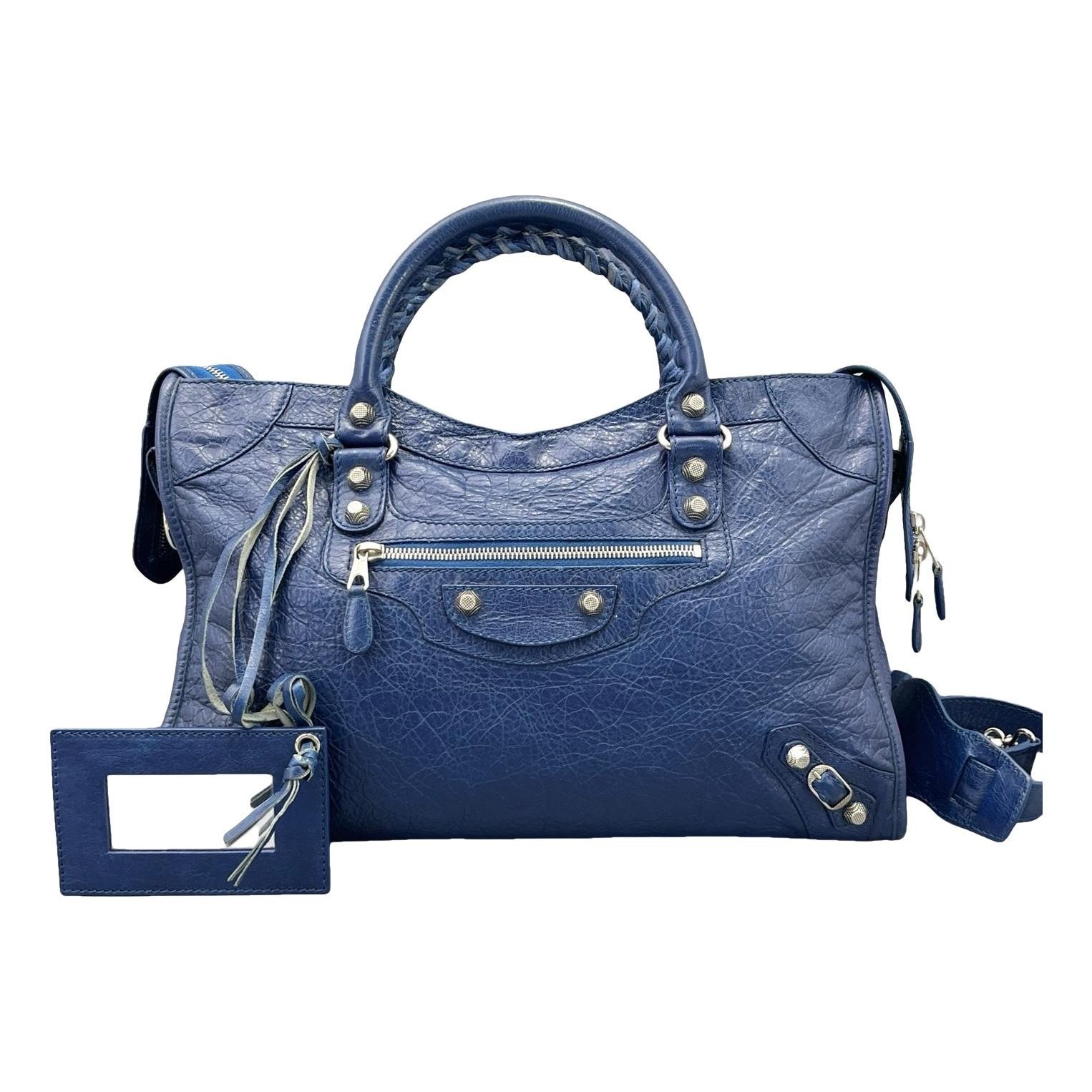 City leather handbag