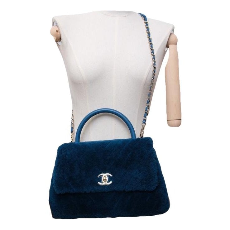 Coco Handle wool handbag