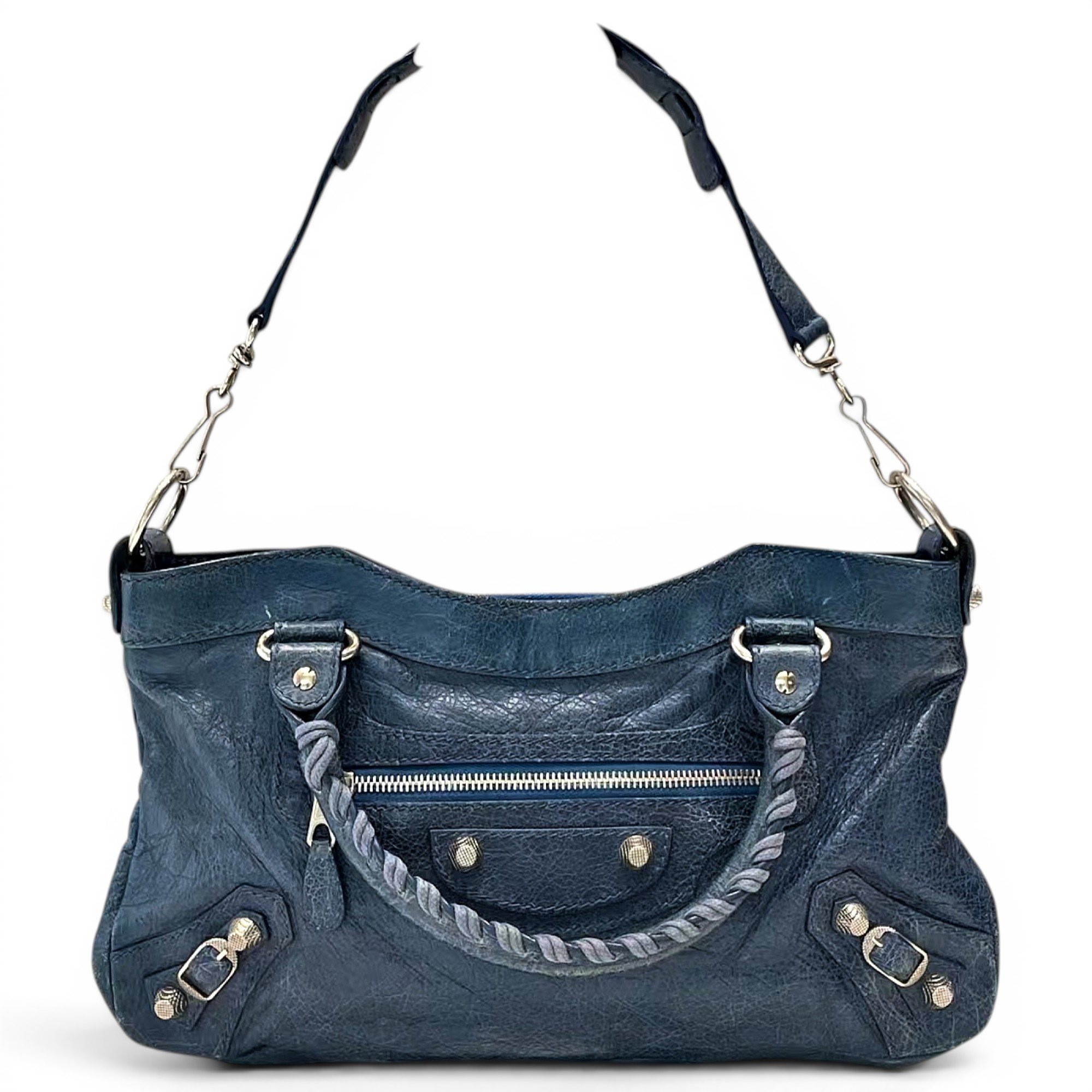 City leather handbag