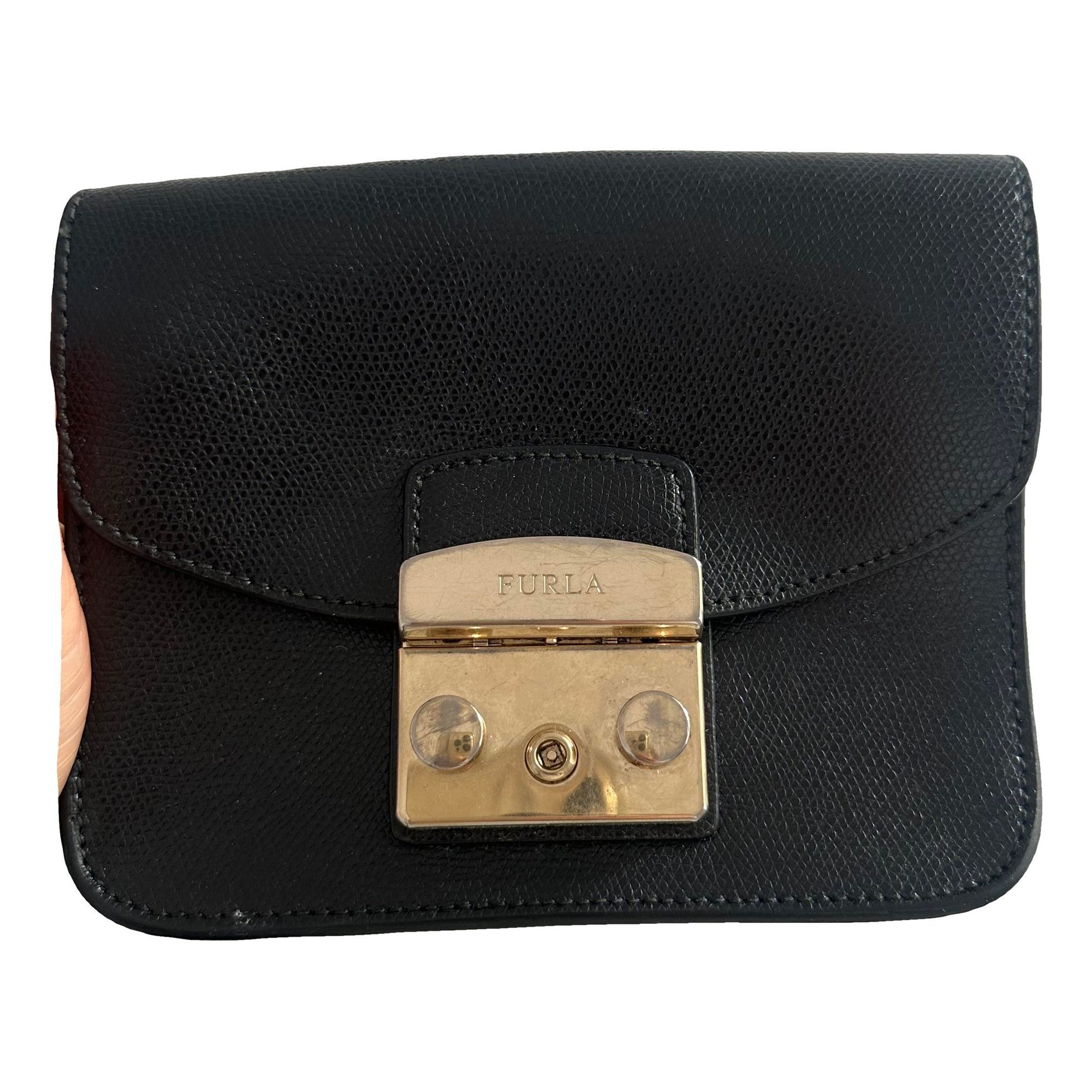 Metropolis leather clutch bag
