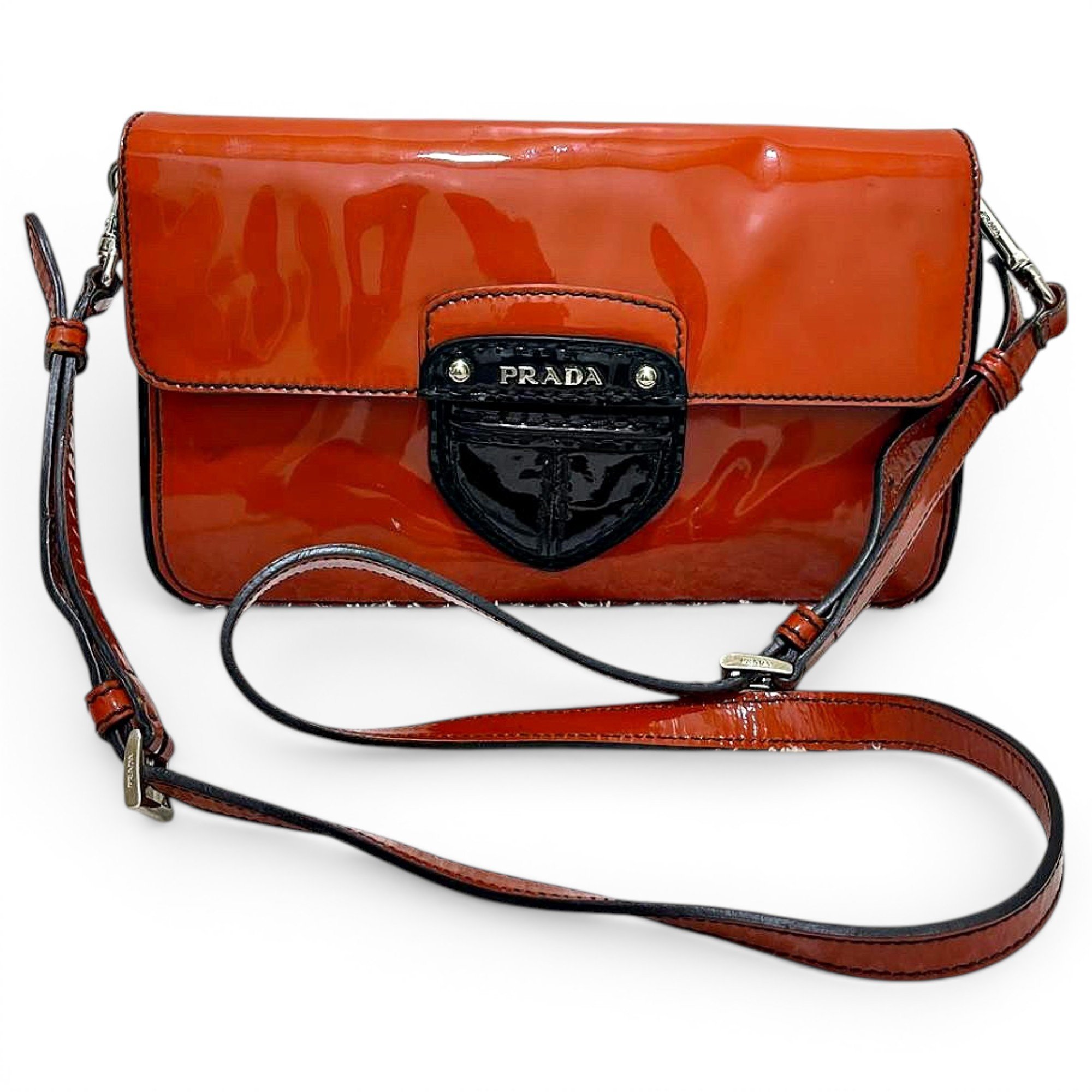 Patent leather handbag