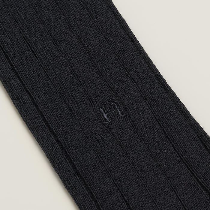 Marine "H" Embroidery Socks