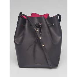 Mansur Gavriel Mansur Gavriel Black/Dolly Leather Large Bucket Bag