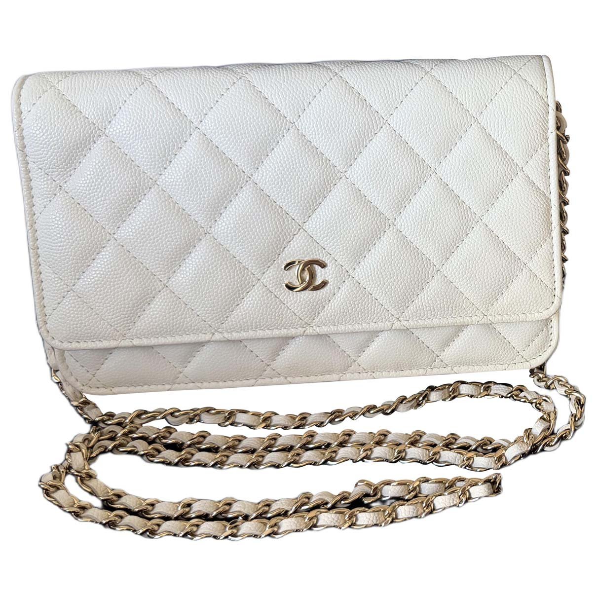 Wallet On Chain leather crossbody bag