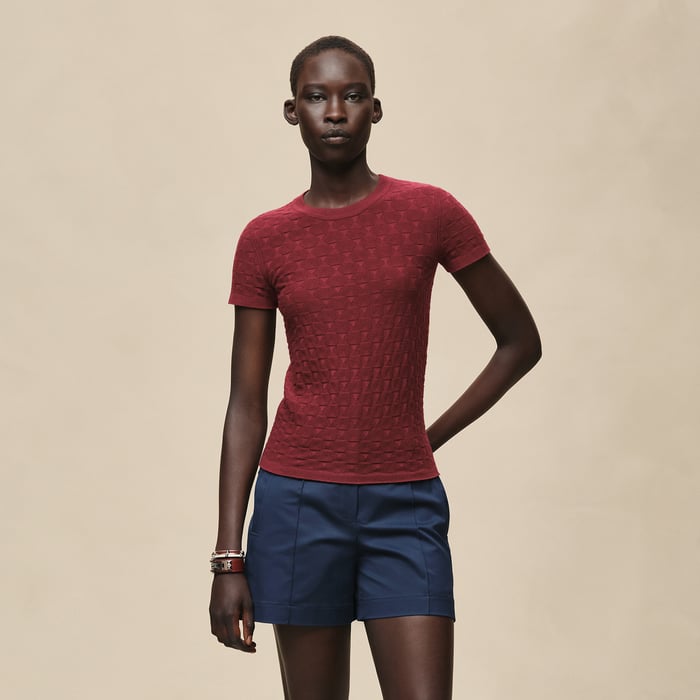 Rouge Carmin "Medor" Short-sleeve Sweater
