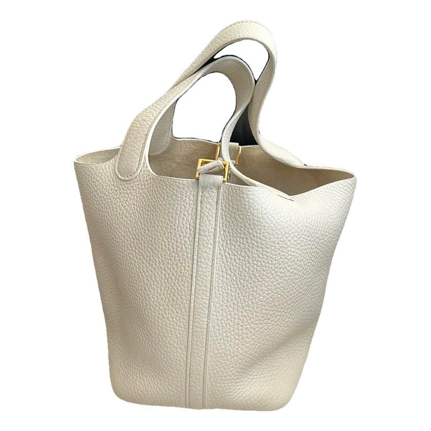 Picotin leather tote