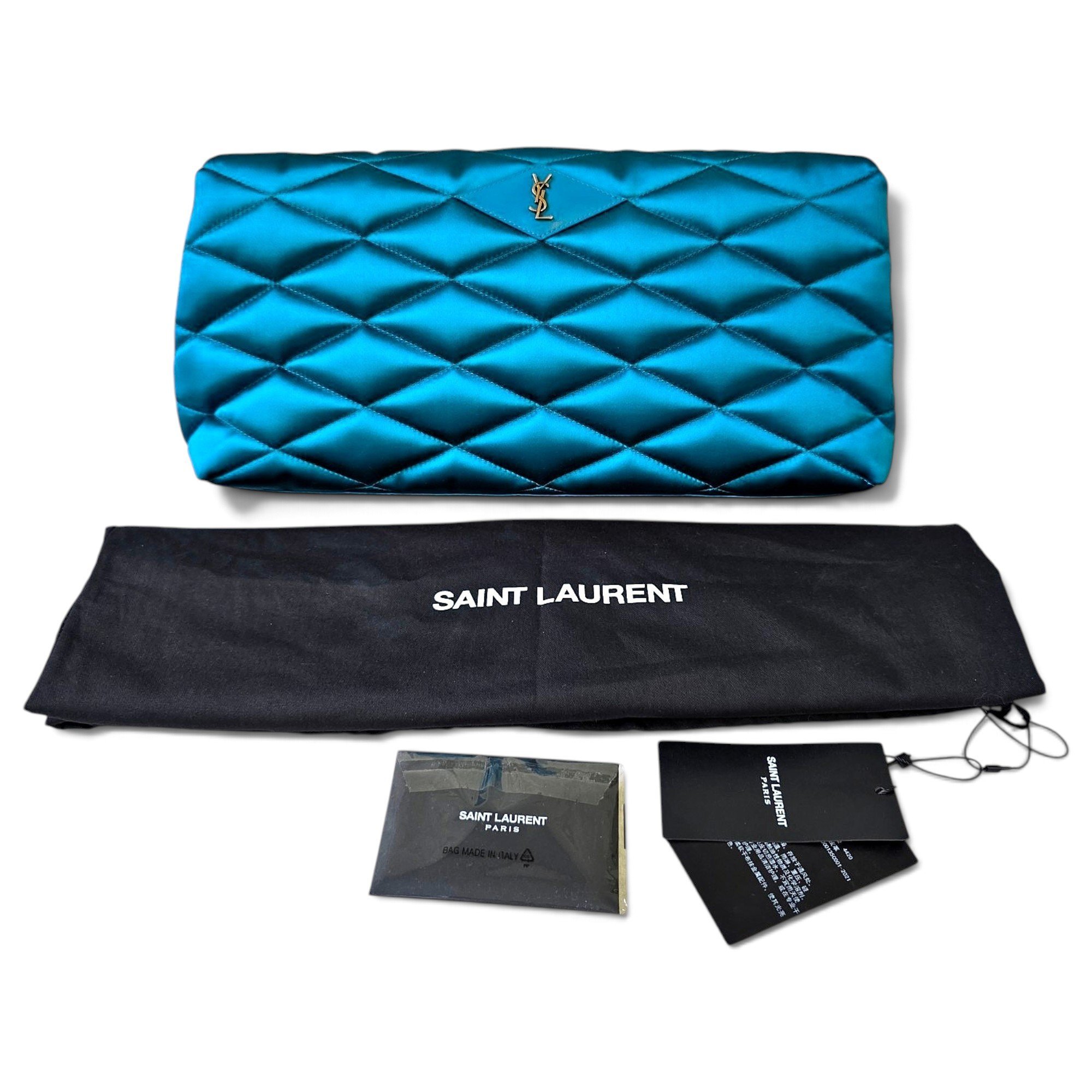 Sade Pochette Enveloppe silk clutch bag