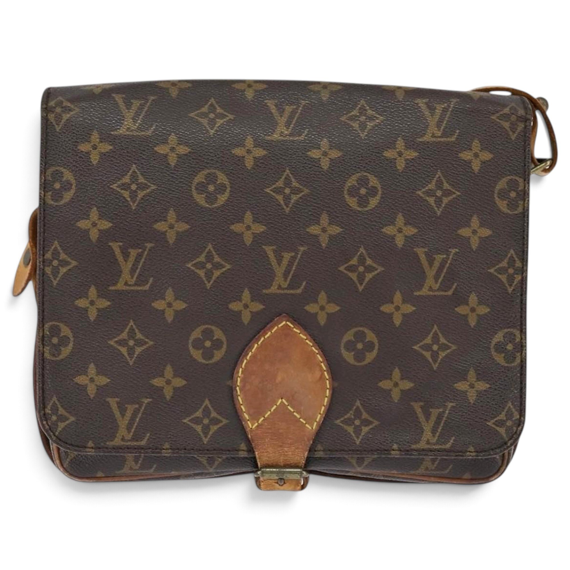 Cartouchière leather handbag