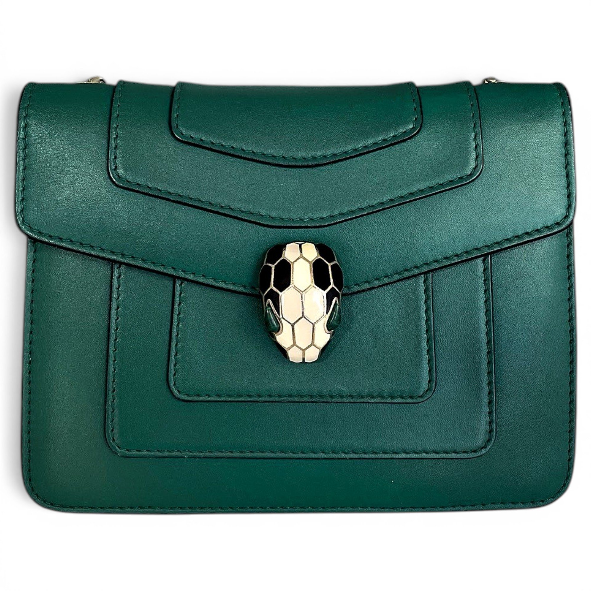 Serpenti leather handbag