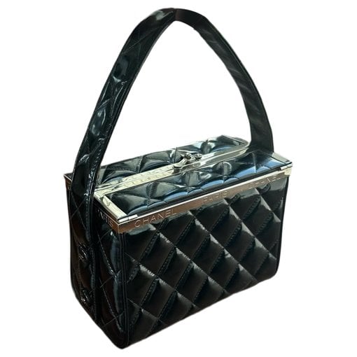 Vanity patent leather handbag
