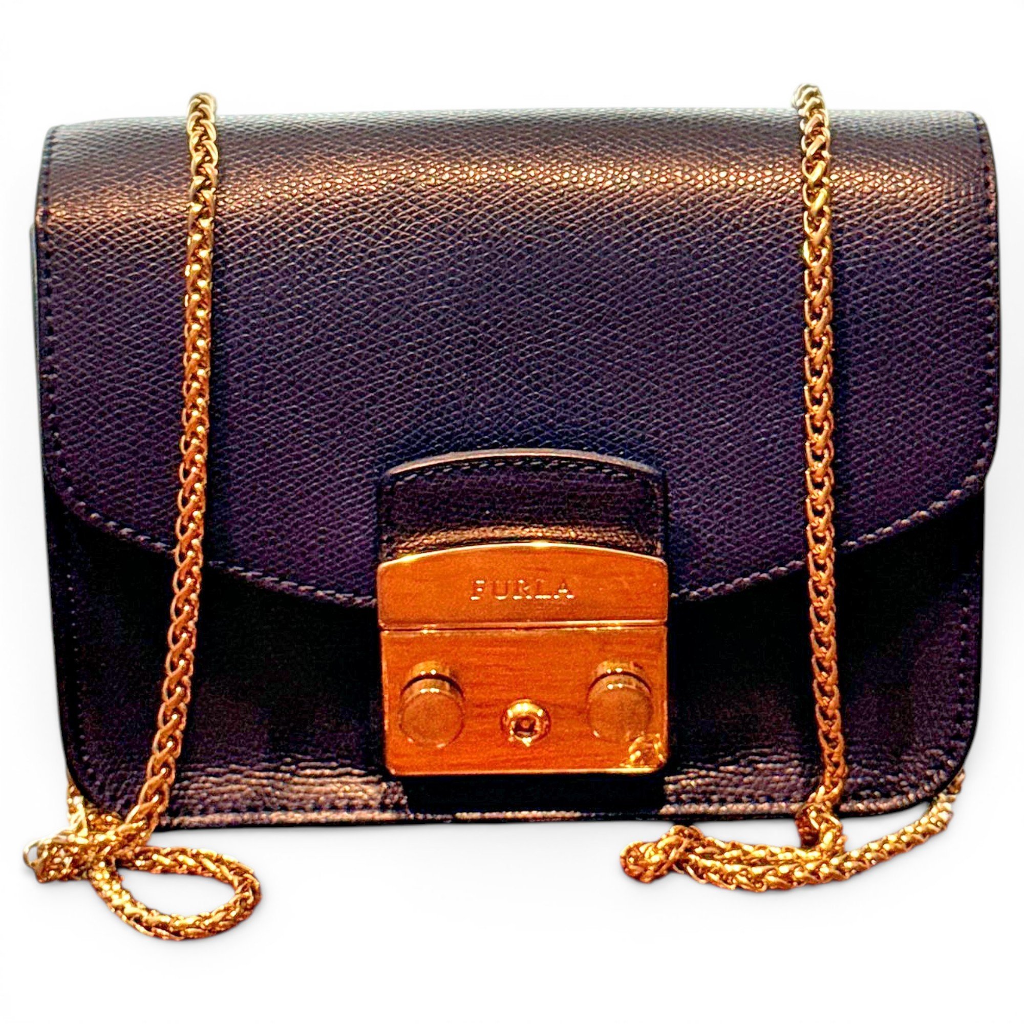 Metropolis patent leather crossbody bag