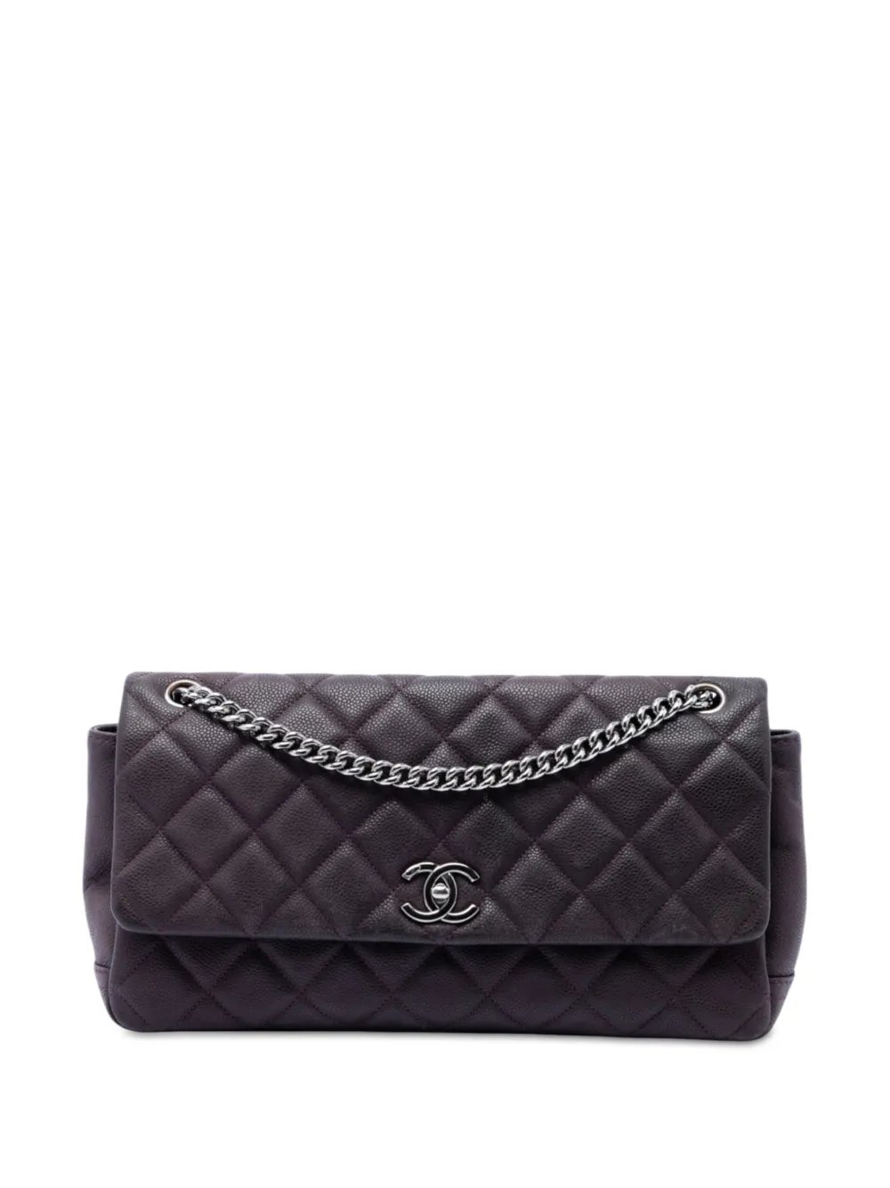 2012 Matte Quilted Caviar Leather Lady Pearly Flap crossbody bag