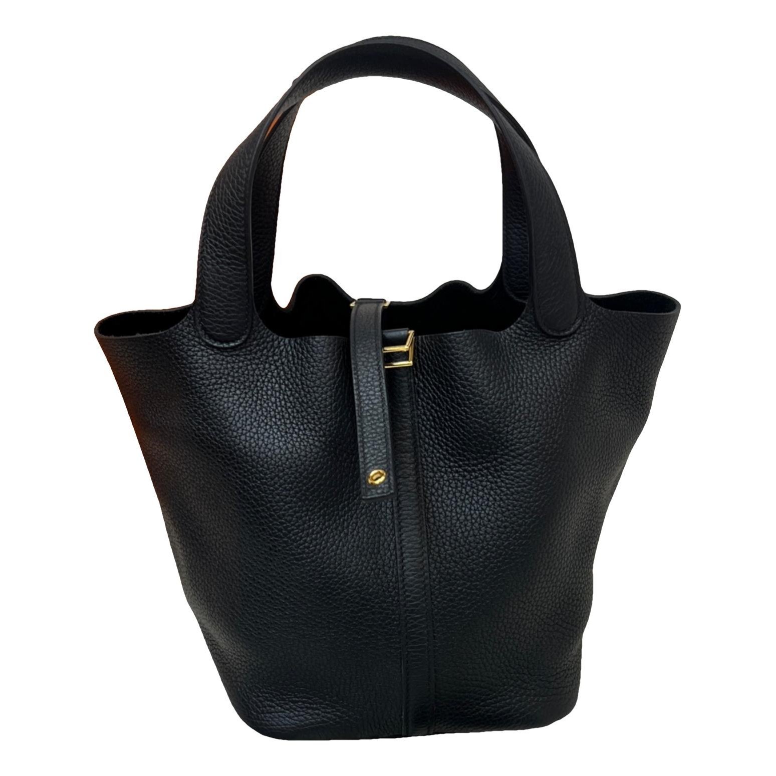 Picotin leather tote